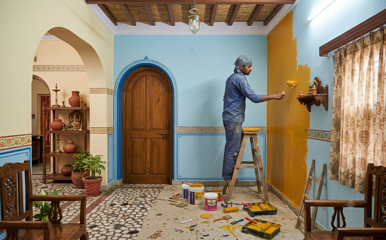 Interior wall painting service near me